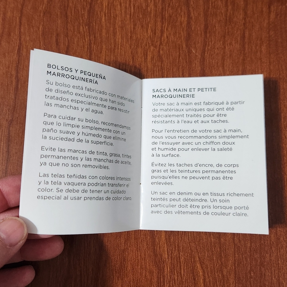 Michael Kors Handbag Care Card Booklet - Picture 5 of 8
